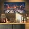Designart - Dark Chicago Skyline and Railroad - Cityscape Canvas Print